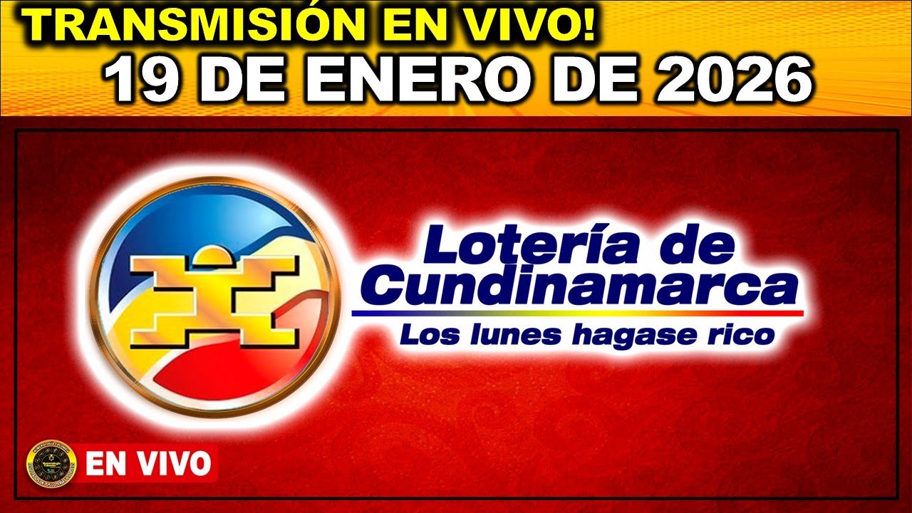 LOTERIA DE CUNDINAMARCA último sorteo del LUNES 19 de Enero de 2026