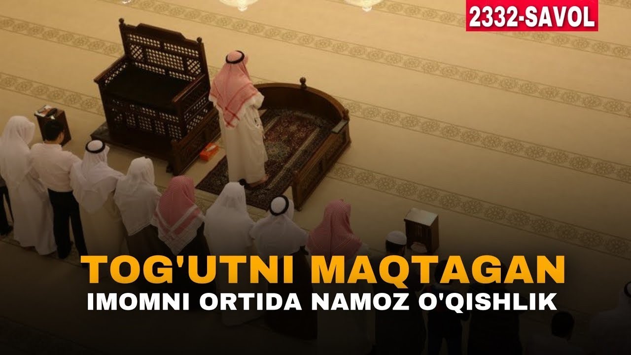 Tog'utlarni maqtagan imomni ortida Namoz o'qishlik | 2332-Savol | Shayx Abdulloh Zufar