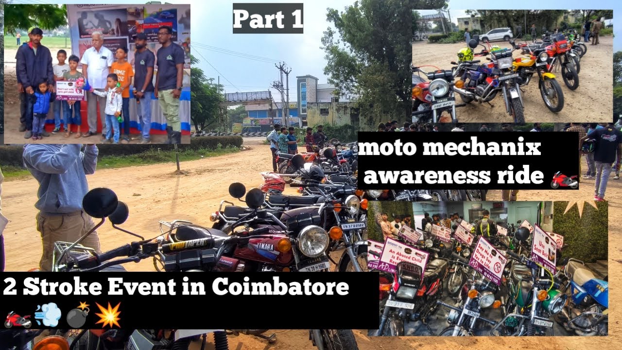 2 Stroke Event in Coimbatore Moto Mechanix Awareness Ride Sambavam Start RX beats💣💥#suzuki#yamaha#ad