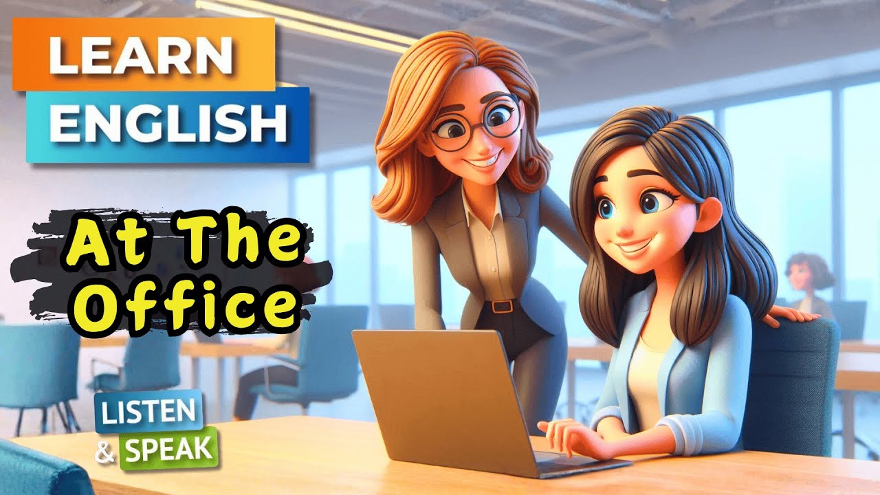 Simple English Conversation at The Office | Learn Real-Life Speaking Practice |