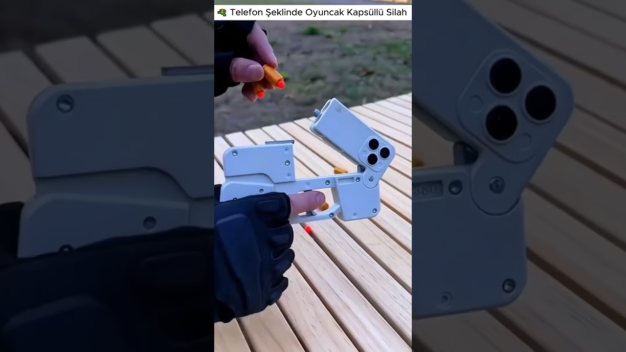 Gizli Telefon Kaps&uuml;ll&uuml; Oyuncak Silah