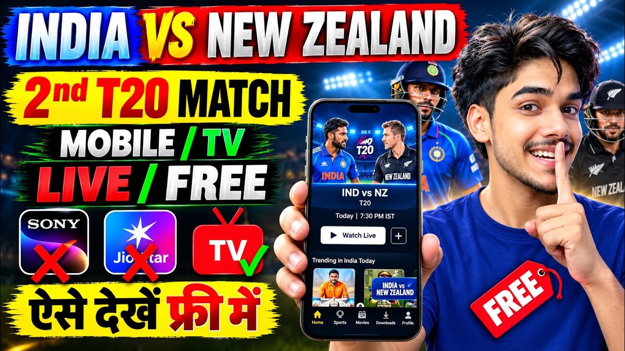 How To Watch India vs New Zealand T20 Match Live For Free | How To Watch IND vs NZ 1st Match Live...