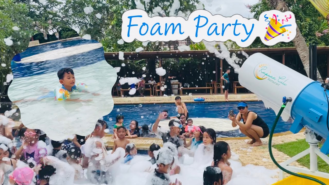 Foam Party di Rapuan Cili Ubud, Tempat Nongkrong Kids Friendly dan Kolam Renang Busa di Bali