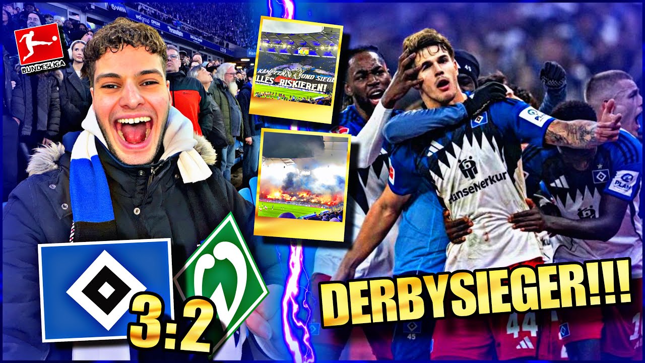 DERBYSIEGER!!!🔥🧨 DER NORDEN GEHÖRT DEM HSV! 💙 | HSV vs. Werder Bremen 3:2 - Stadionvlog | MIDO