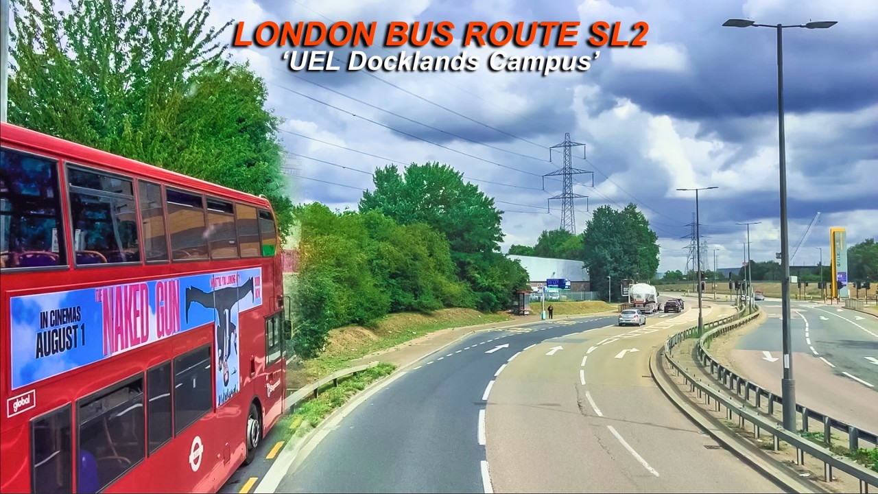 London Bus Route SL2 | UEL Docklands to Ilford Sainsbury's + Plane Landing ✈️😊