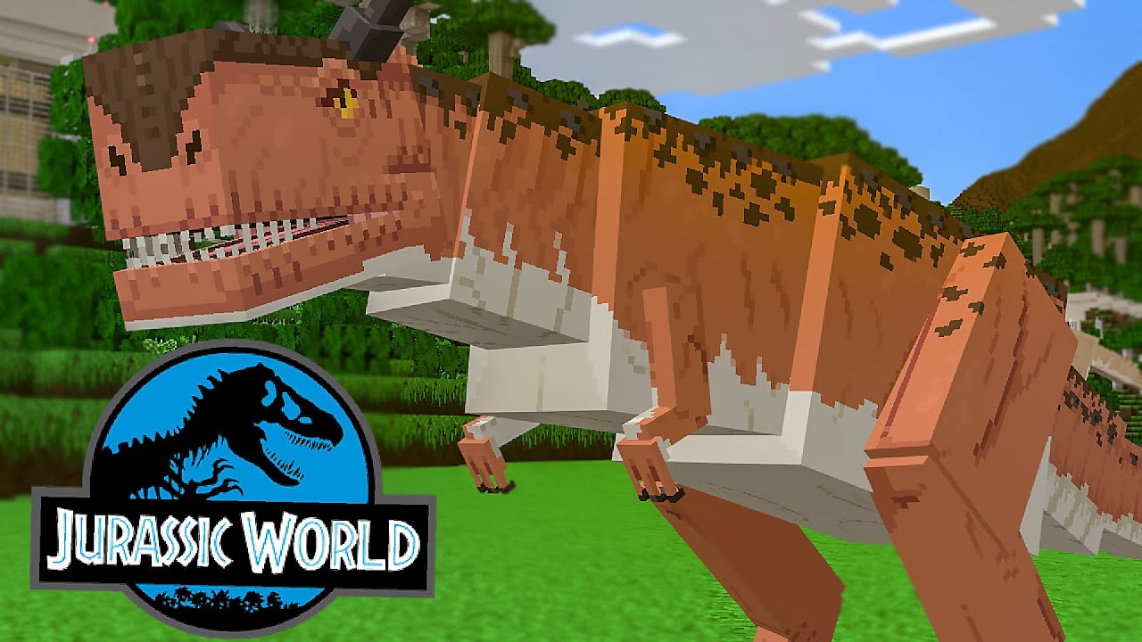 MINECRAFT JURASSIC WORLD #2 - UCIECZKA GROŹNEGO DINOZAURA Z PARKU