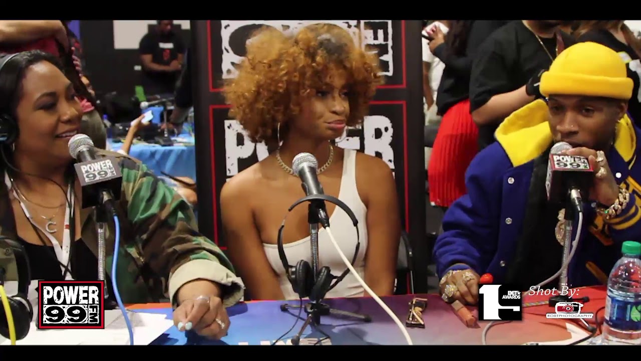 2019 BET Awards Radio Room Day 1- Melli & Tory Lanez