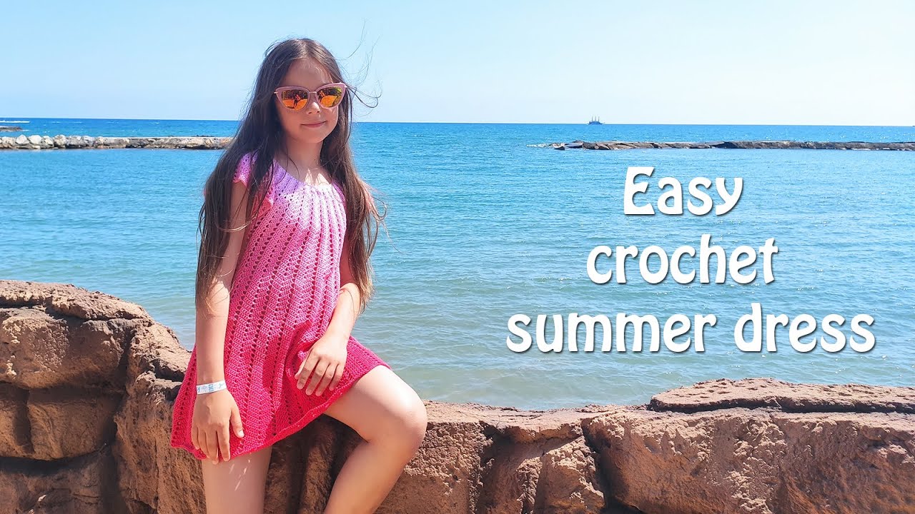 Летнее легкое платье крючком 🎀 Easy crochet summer dress