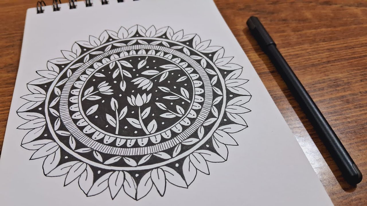 Mandala Art / Simple Mandala Drawing / Stress relief Art Activities