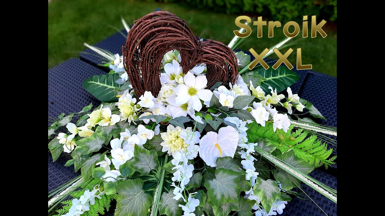 Kompozycja// stroik na grób XXL z sercem// DIY// Wszystkich Świętych