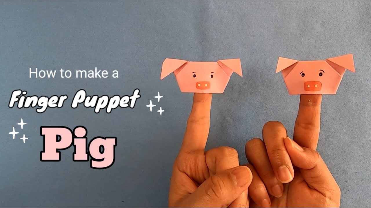 How to make a Paper Finger Puppet Pig | Fun and Easy Paper Pig Craft
