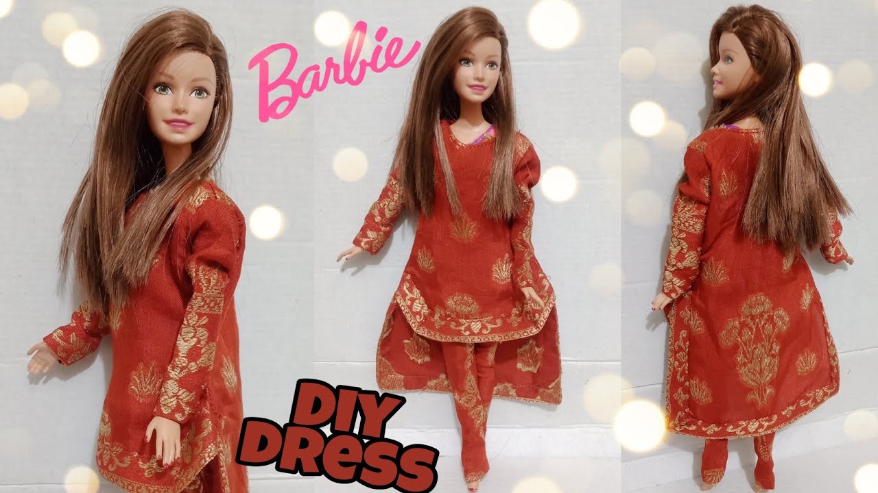 Making loose stylish kurti and pant for Barbie doll easy||A-Doll designer❤️