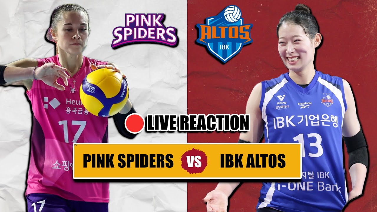 🔴 PINK SPIDERS VS IBK ALTOS, VLEAGUE KOREA LIVE REACTION
