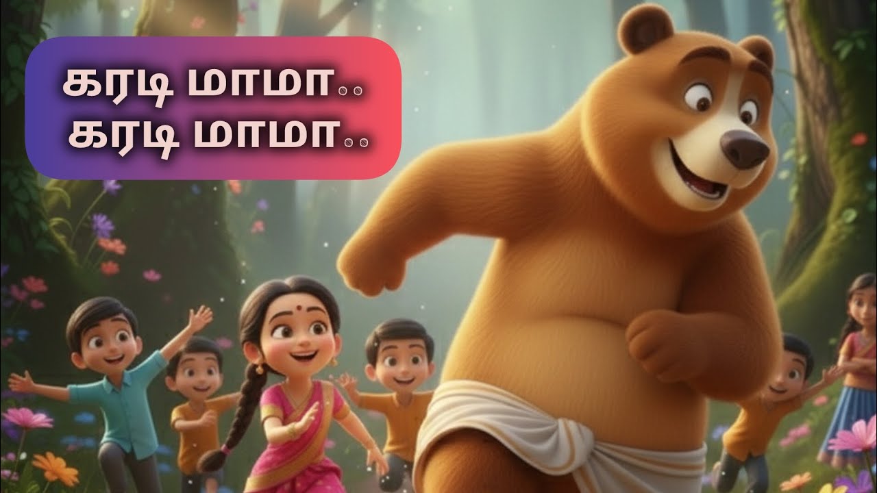 கரடி மாமா.. கரடி மாமா.. எங்க போறீங்க.. தமிழ் குழந்தை பாடல்| Tamil rhymes| kids videos #trendingnow 