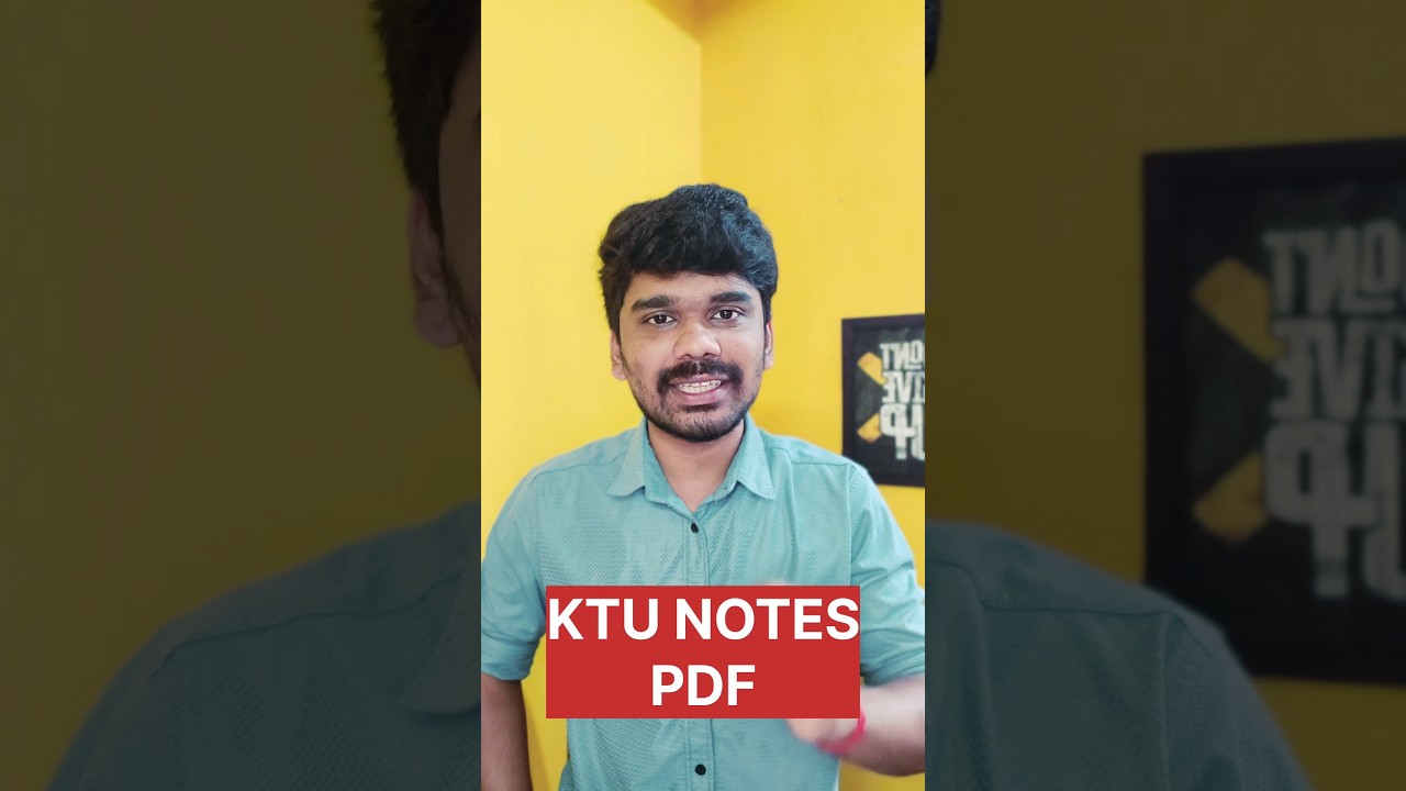 KTU NOTES PDF🔴 #ktu #notes KTU FIRST YEAR NOTES SYLLABUS