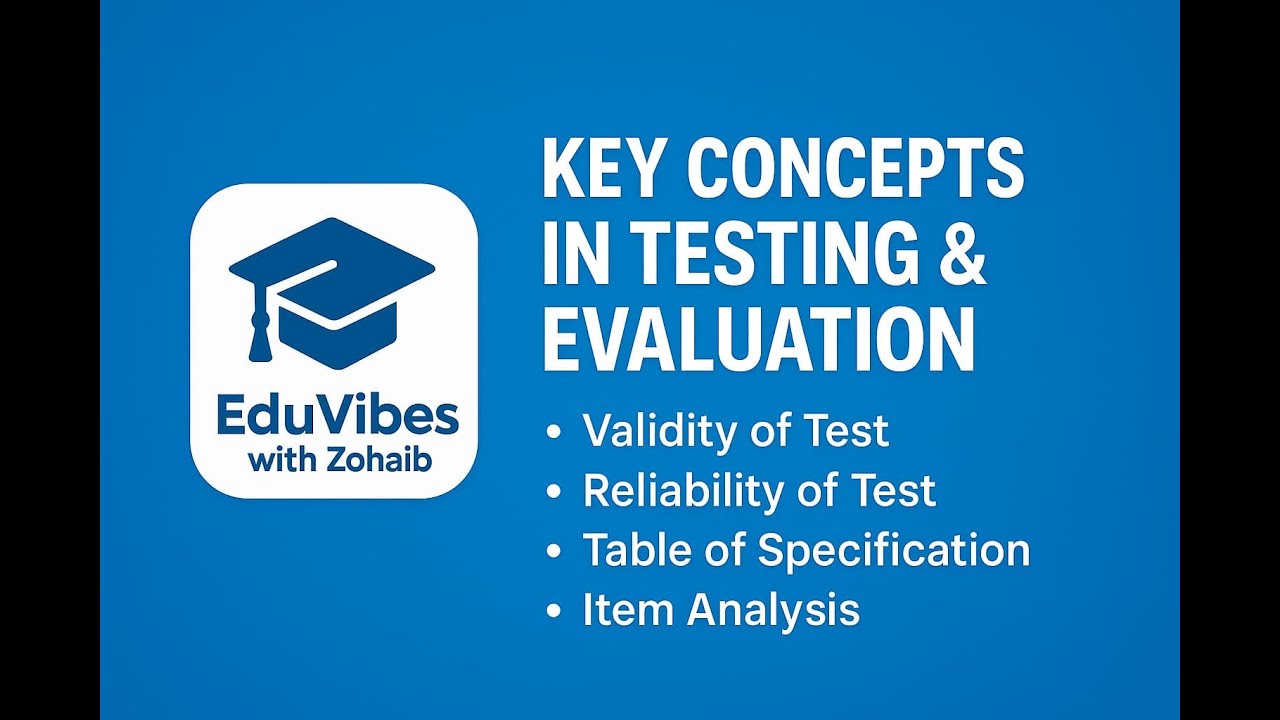 Key Concept about Testing and Evaluation | Teaching License Sindh |