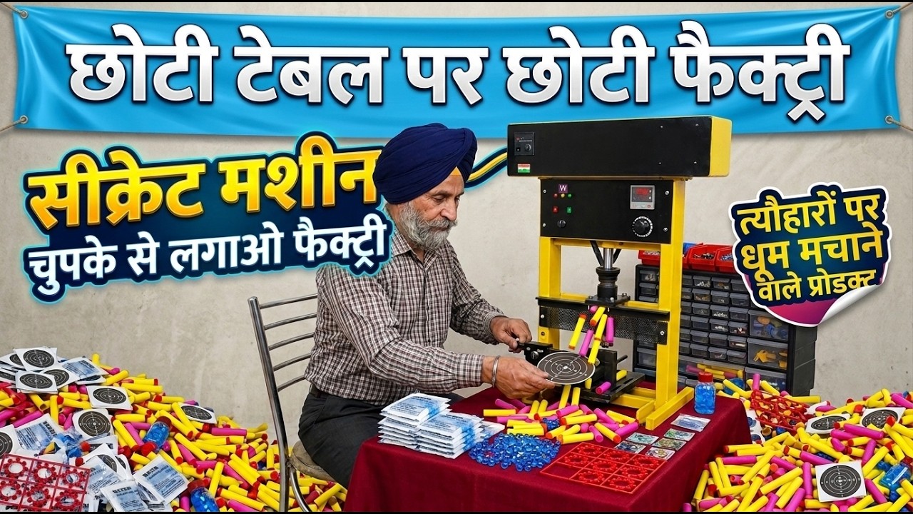 छोटी टेबल पर छोटी फैक्ट्री 🔥🏭 | Home Based Small Manufacturing Setup 💡📦 | New Business Ideas 2026 🚀💰