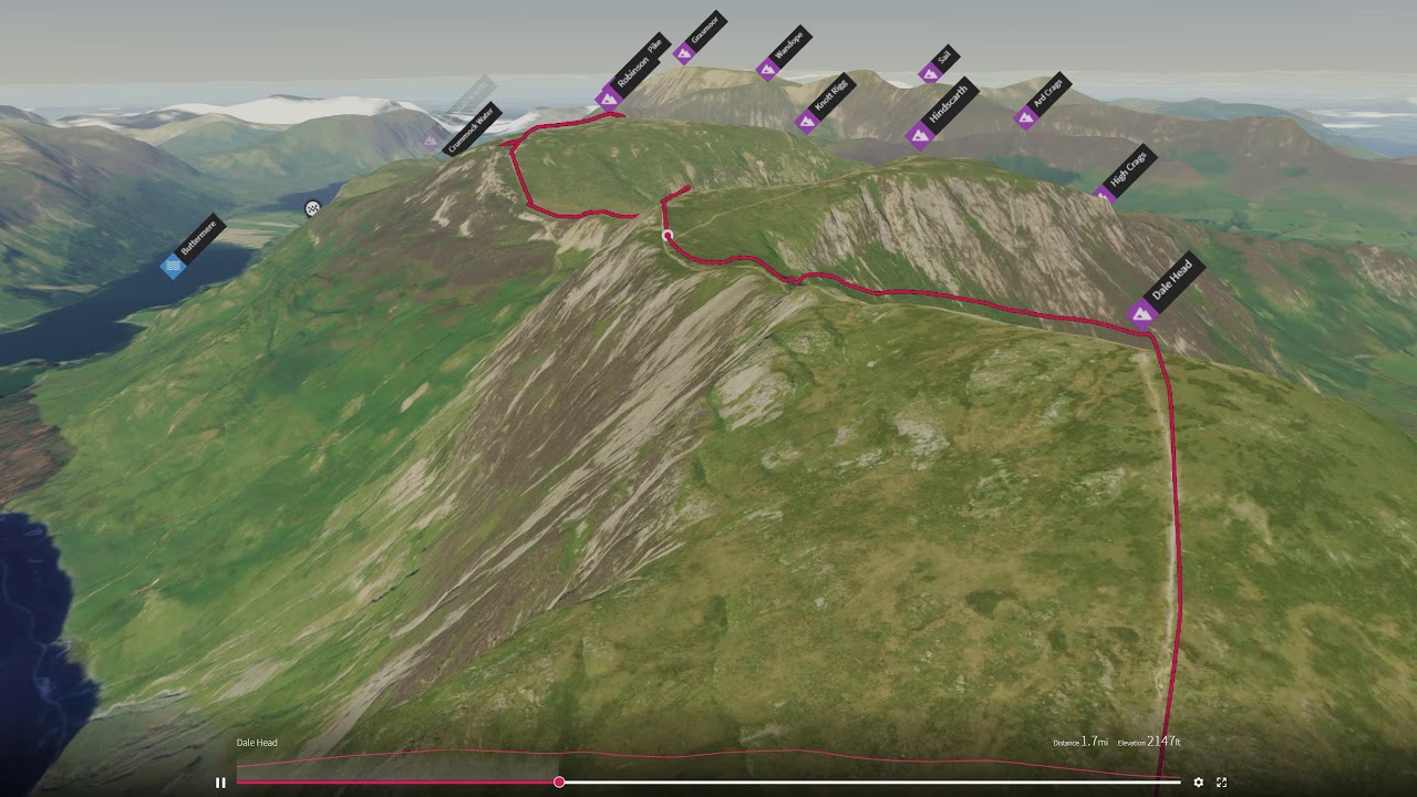 Dale Head (North Western Lake District) - 3D fly-through