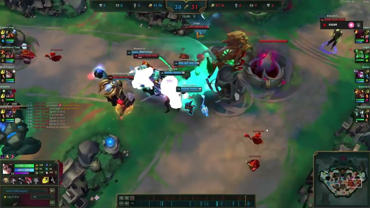 League of Legends Nexus Blitz Samira Penta Kill and Outplay!