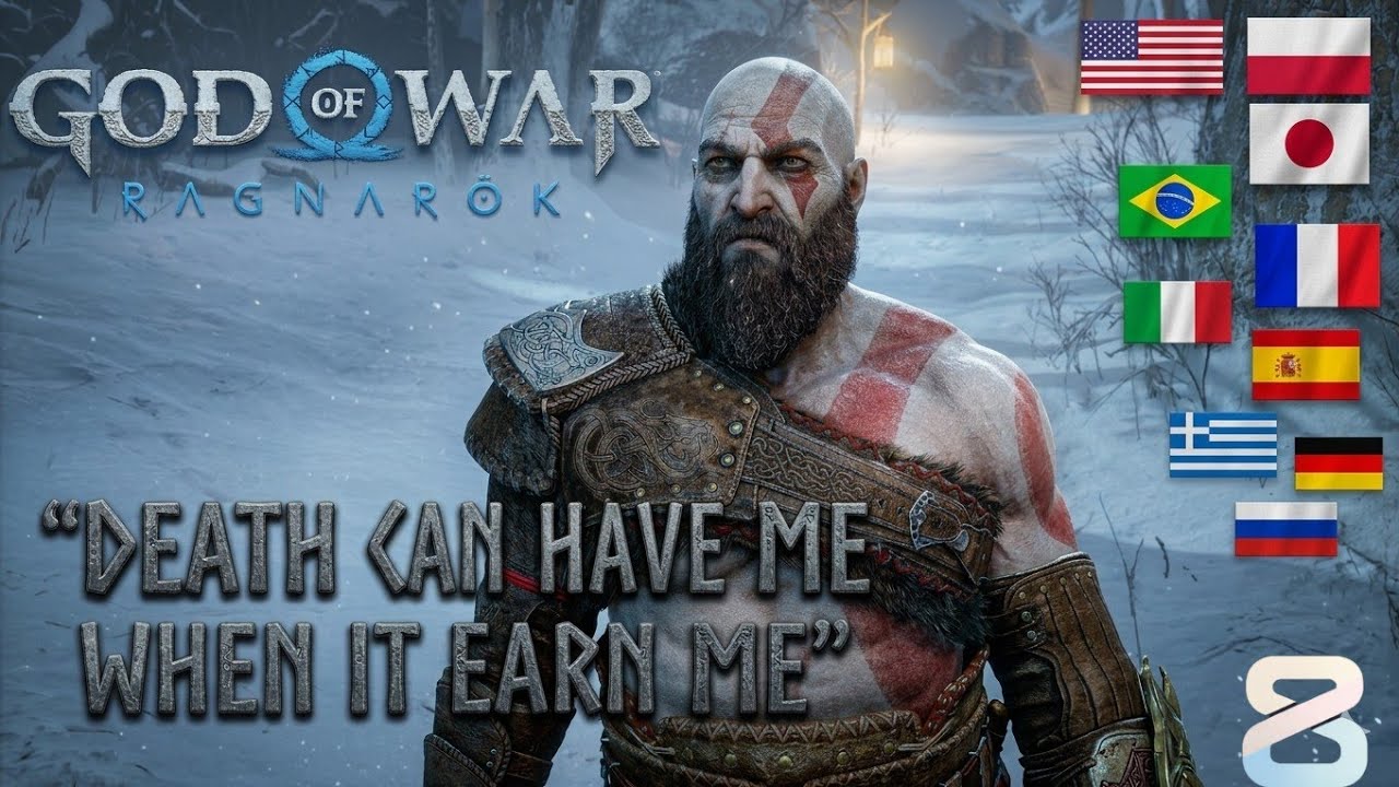 Death can have me when it earn me - in diferent languages - God of War: Ragnarök #godofwarragnarok