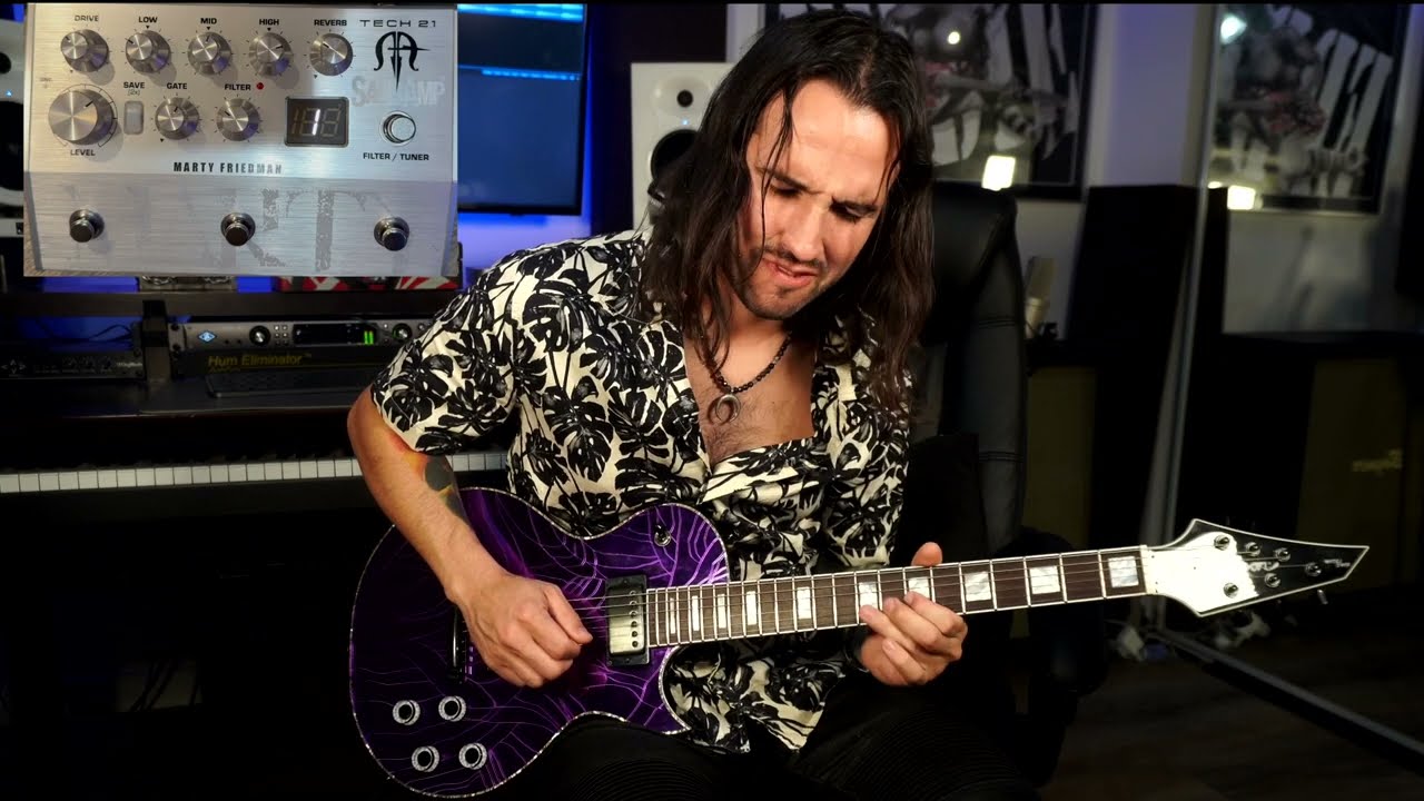 Marty Friedman Tech 21 Sansamp Pedal Playthrough - 