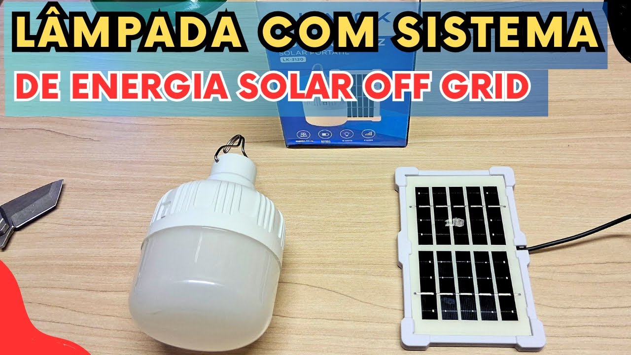 Lâmpada LED Com Placa De Energia Solar Off Grid / LUATEK LK-3120