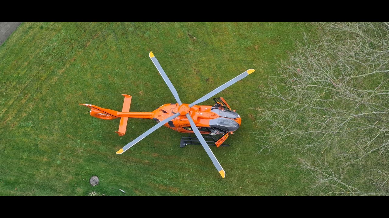 !! Rettungshubschrauber RTH Christoph 29 startet nach einem Einsatz !!