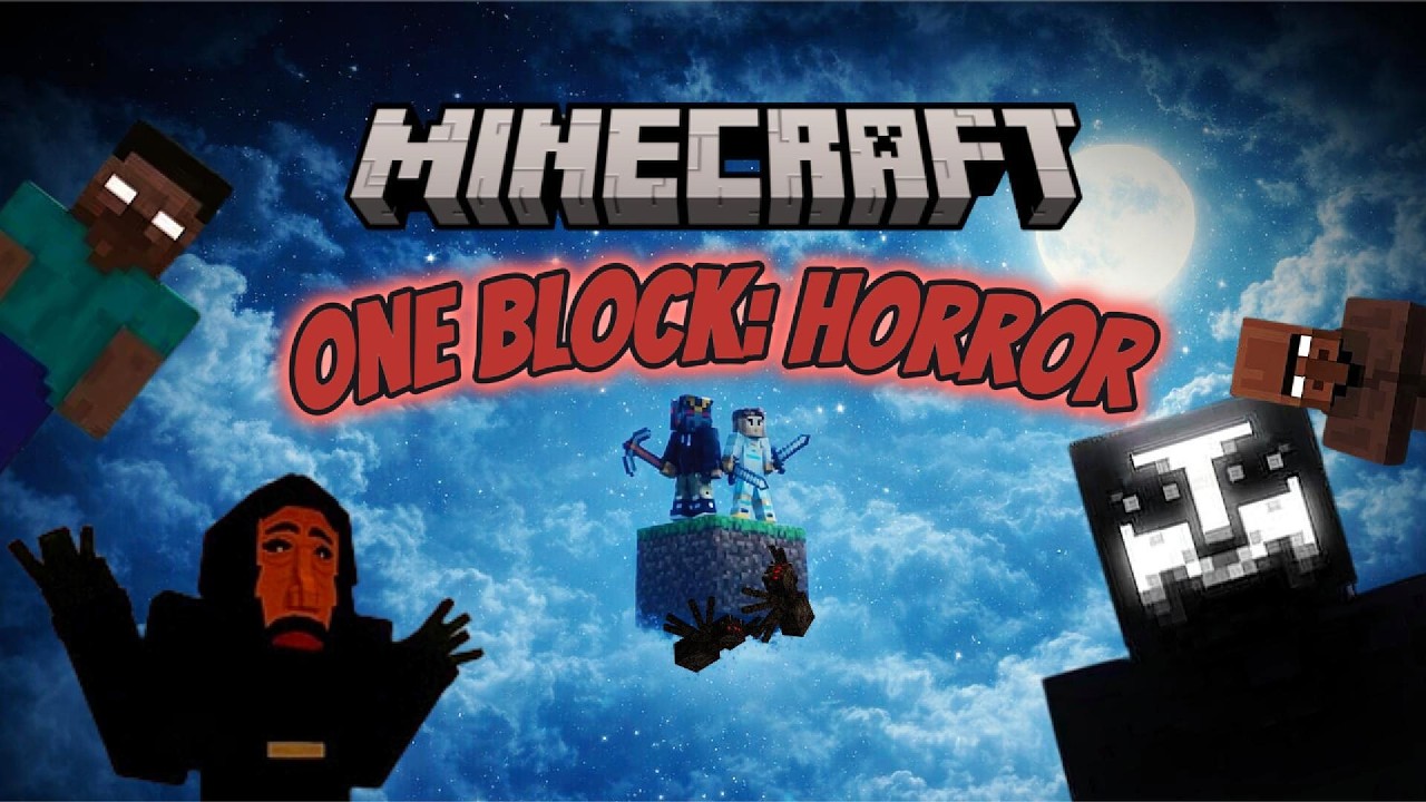 Minecraft One Block Horror is Genuinely the scariest thing we've played... | Pt.1