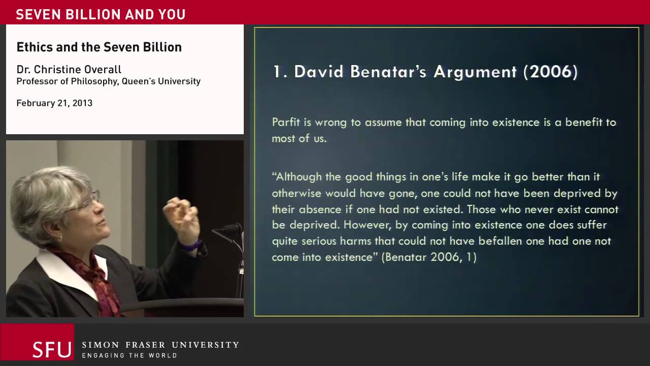 Ethics, the 7 Billion, and You: Lecture at Simon Fraser University