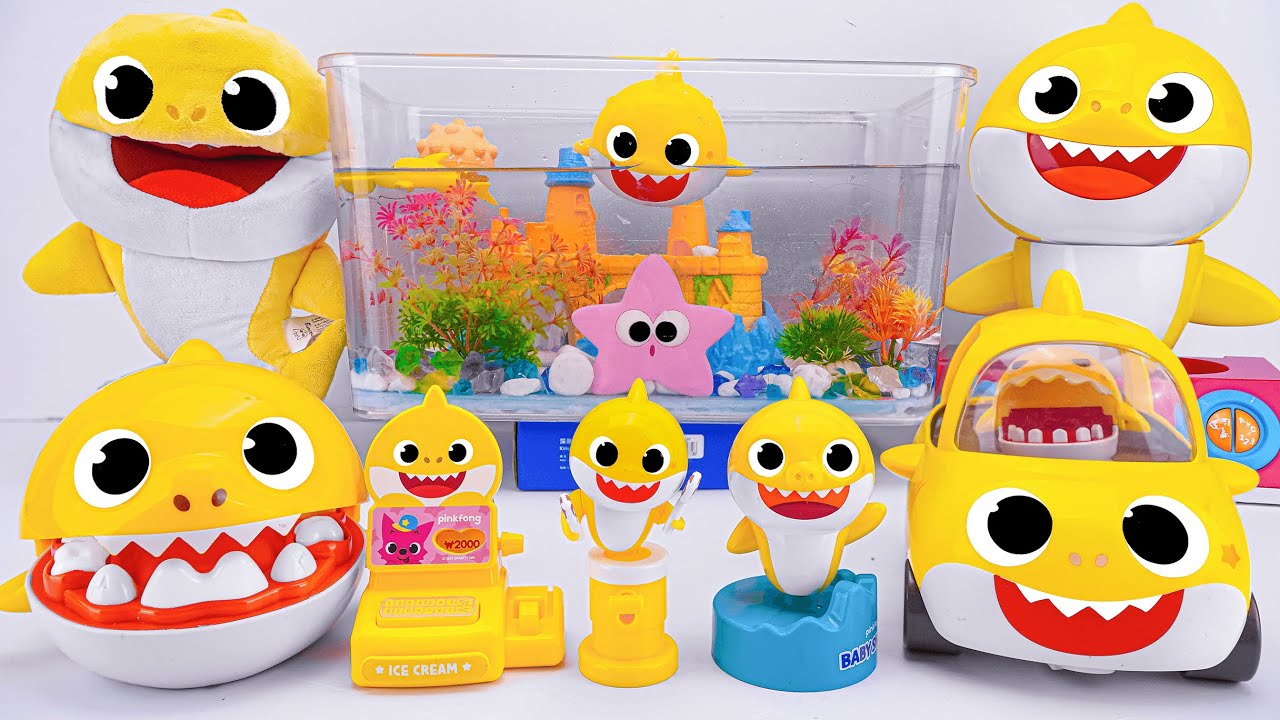 66 Minutes BABY SHARK Collection Unboxing - Satisfying Unboxing WowWee Baby Shark Aquarium Playset