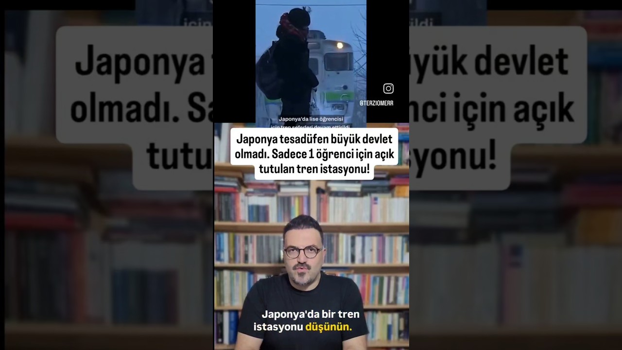 Japonya'da koskoca tren sadece bir öğrenci için çalışıyor. 