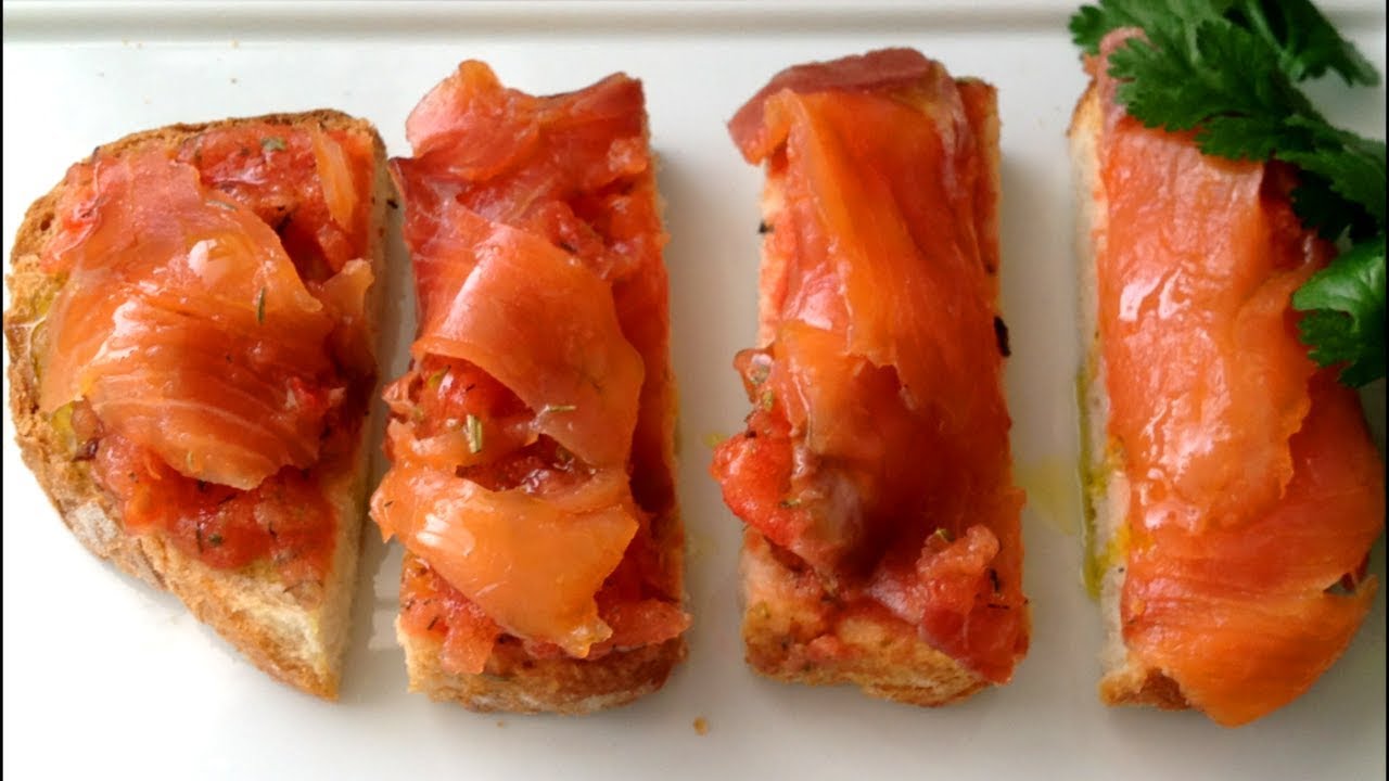 TOSTA DE SALMÓN | Recetas de Cocina