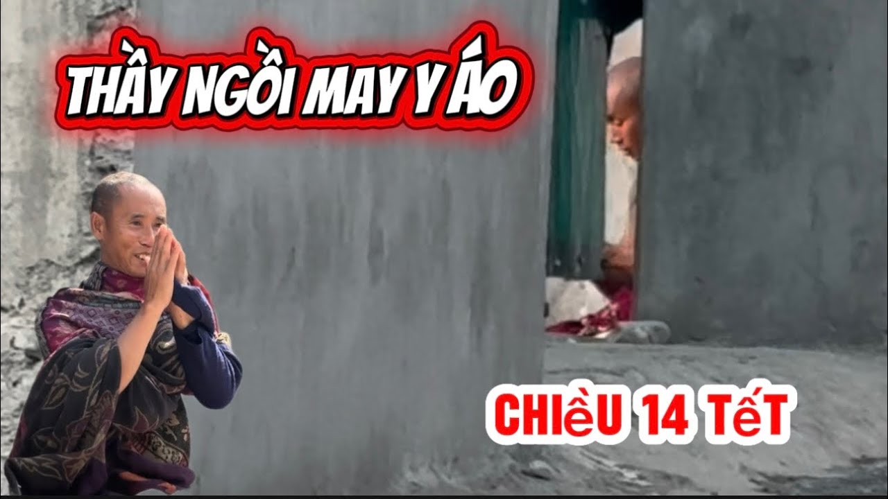 Hình Ảnh Thầy MINH TUỆ Ngồi May Y Áo Chiều Nay 2/3