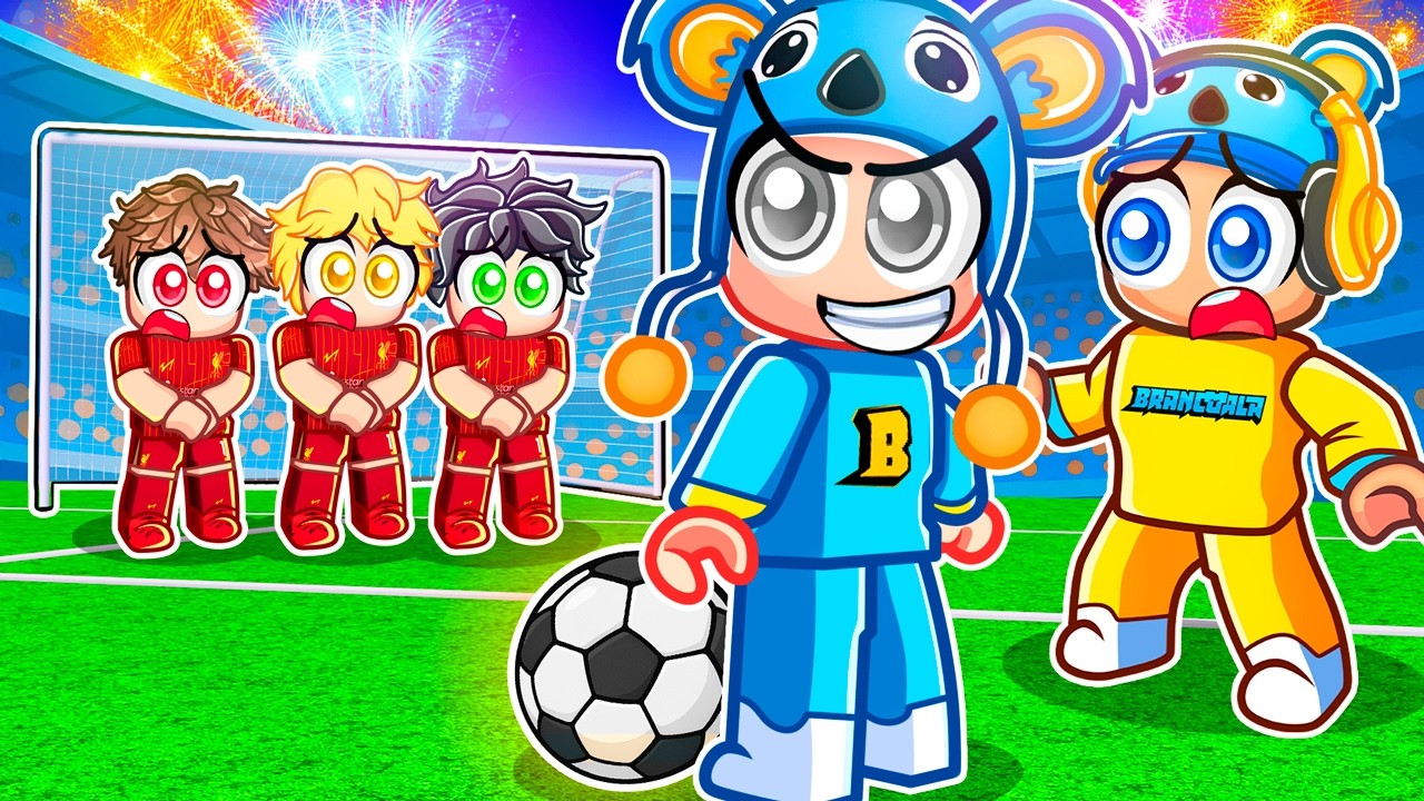 Quem é Melhor Batendo FALTA? Desafio no FUTEBOL do Roblox - Brancoala Games