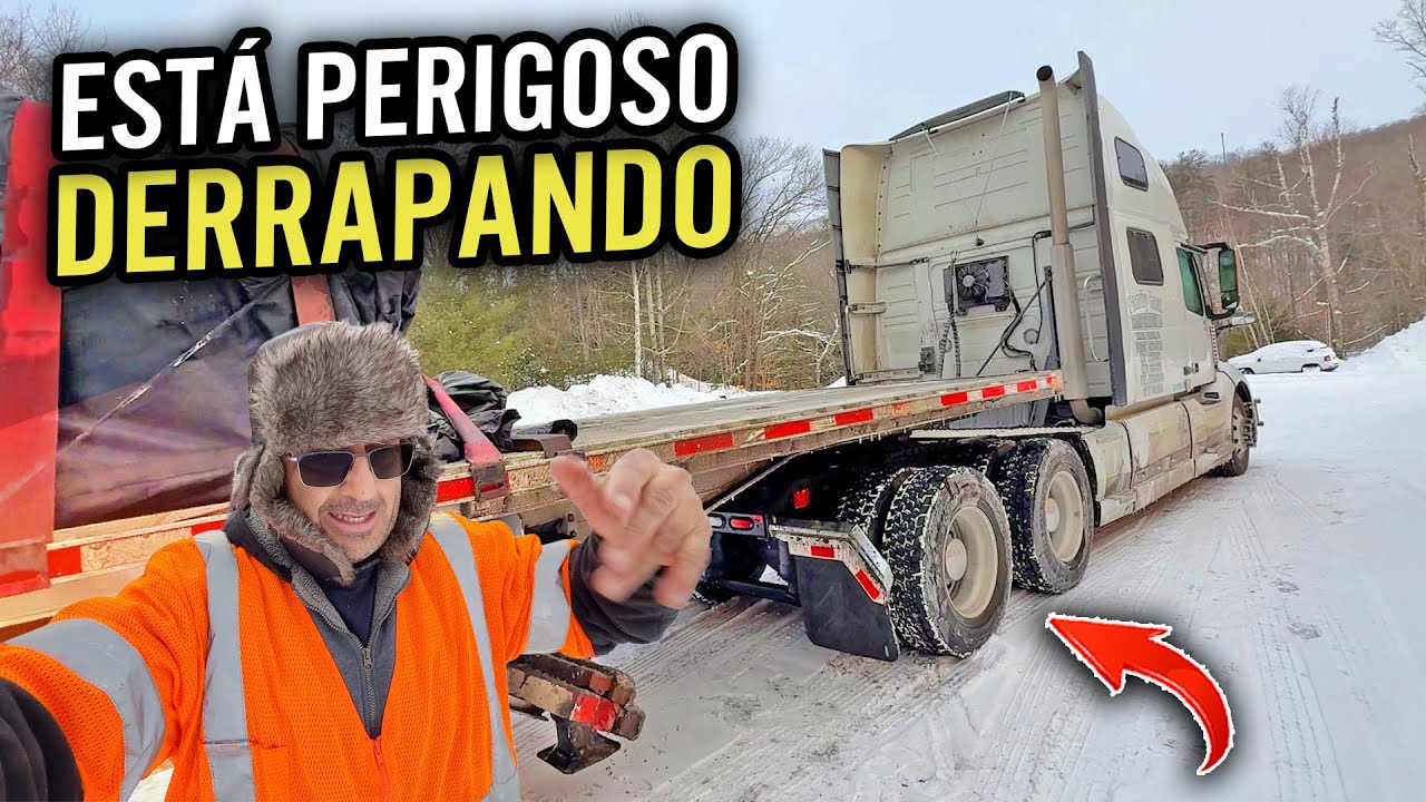 PERIGO ⚠️ CAMINHÃO ESTÁ DERRAPANDO NA ROTA 