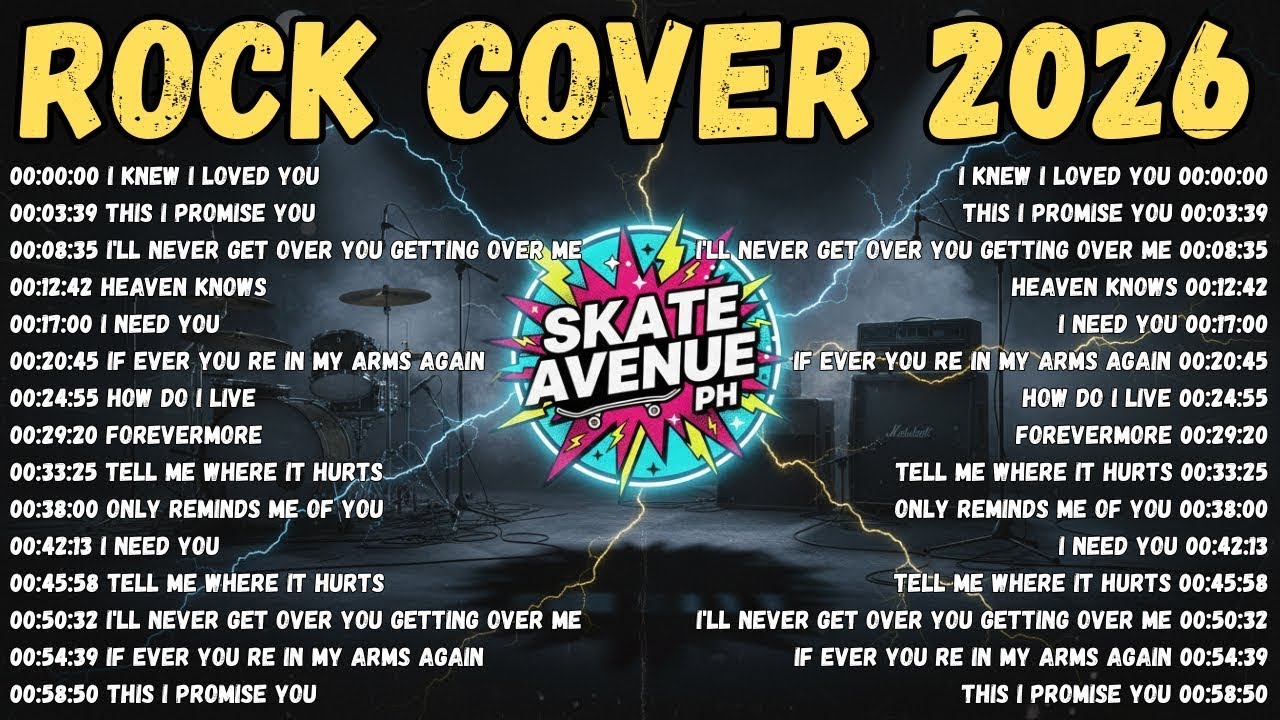 Skate Avenue PH - Rock Cover Non Stop Lyrics - Best Playlist 2026 💗 OPM Trending 2025 Playlist