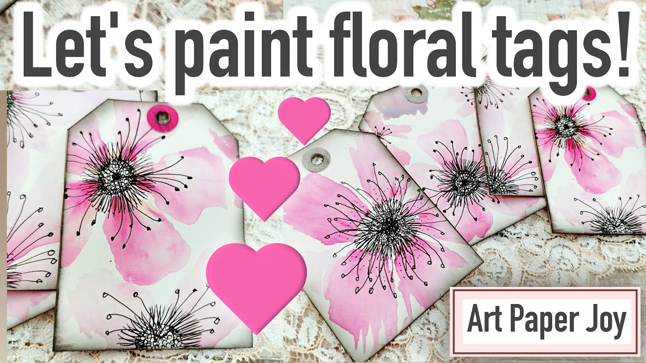 Making flower tags inspired by @MaremiSmallArt - Thank you Marta!!