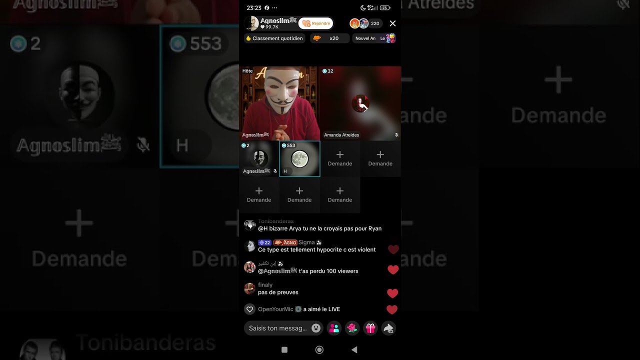 Le H chez @AgnoSlimZ   parle de l’histoire de Shérazade et Amir 