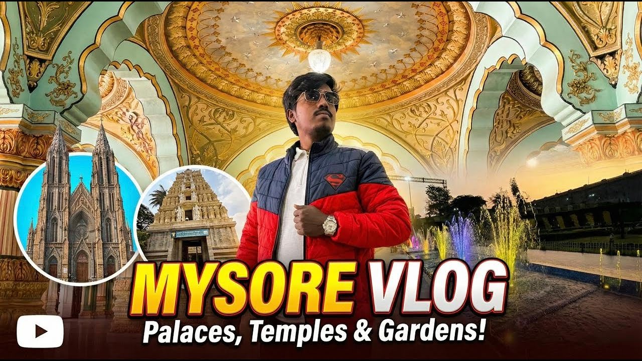 Mysore Vlog part 2 | Places To Visit | Mysore Palace | Brindavan Garden  Tallest Church | Food Spots