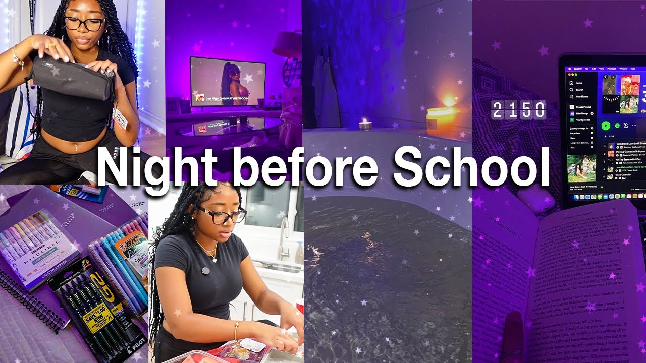 NIGHT BEFORE THE FIRST DAY OF SCHOOL | lunch prep, last minute packing, + self care