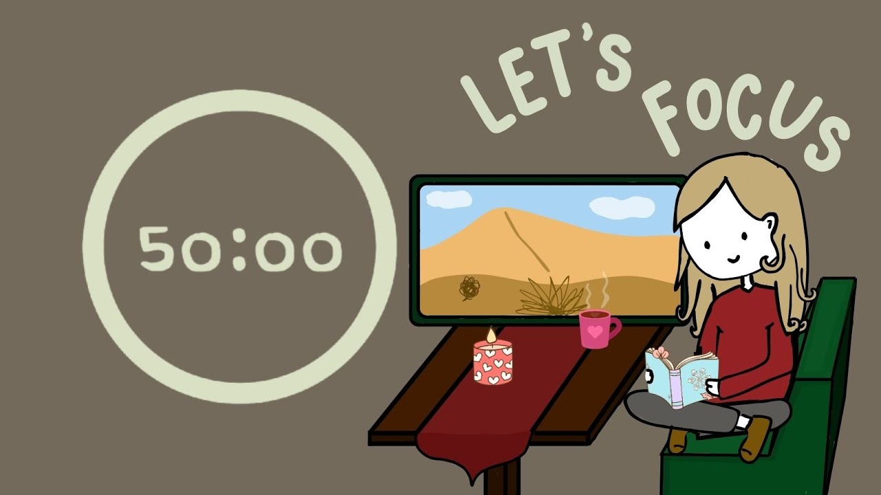 Помодоро таймер 3x50min | Поезд | Коричневый шум | Для ADHD Focus ♡ #pomodoro #studywithme #studymus