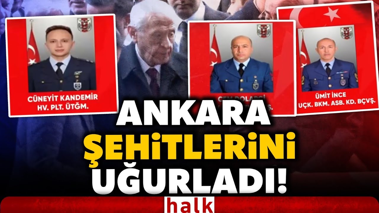 Türkiye şehitlerini uğurluyor! Düşen uçakta şehit olan askerler için Ankara'da tören yapıldı!