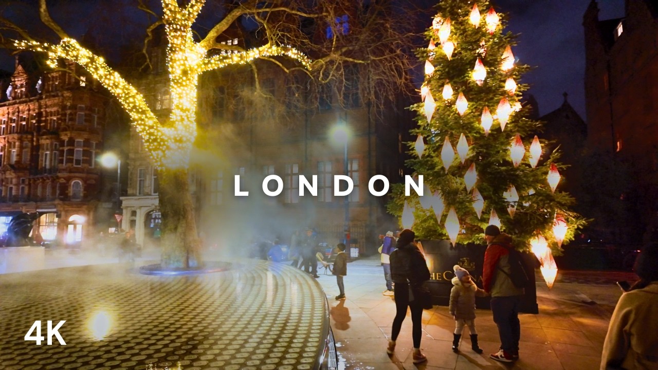 🌟 Christmas Decorations in Mayfair 🎄 London Christmas Walk 2024 🌟 4K