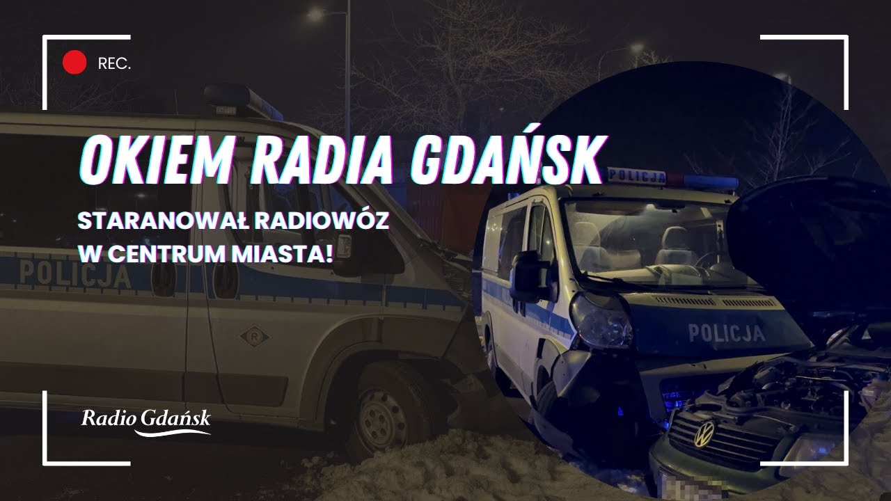 Staranował radiowóz w centrum Słupska! Wcześniej uciekał przed policją po chodnikach