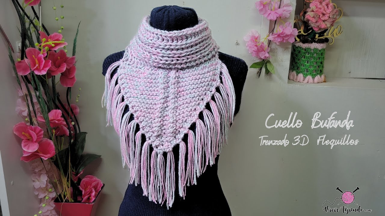 🌈 CUELLO PECHERA A DOS AGUJAS PARA OTOÑO/INVIERNO (Paso a Paso) con Punto Ingles