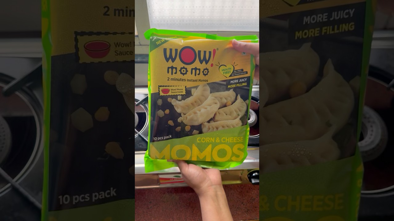 Wow Corn & Cheese Momos ASMR Cooking #wow #momos #frozenfood #readytoeat #asmr #viral #trending