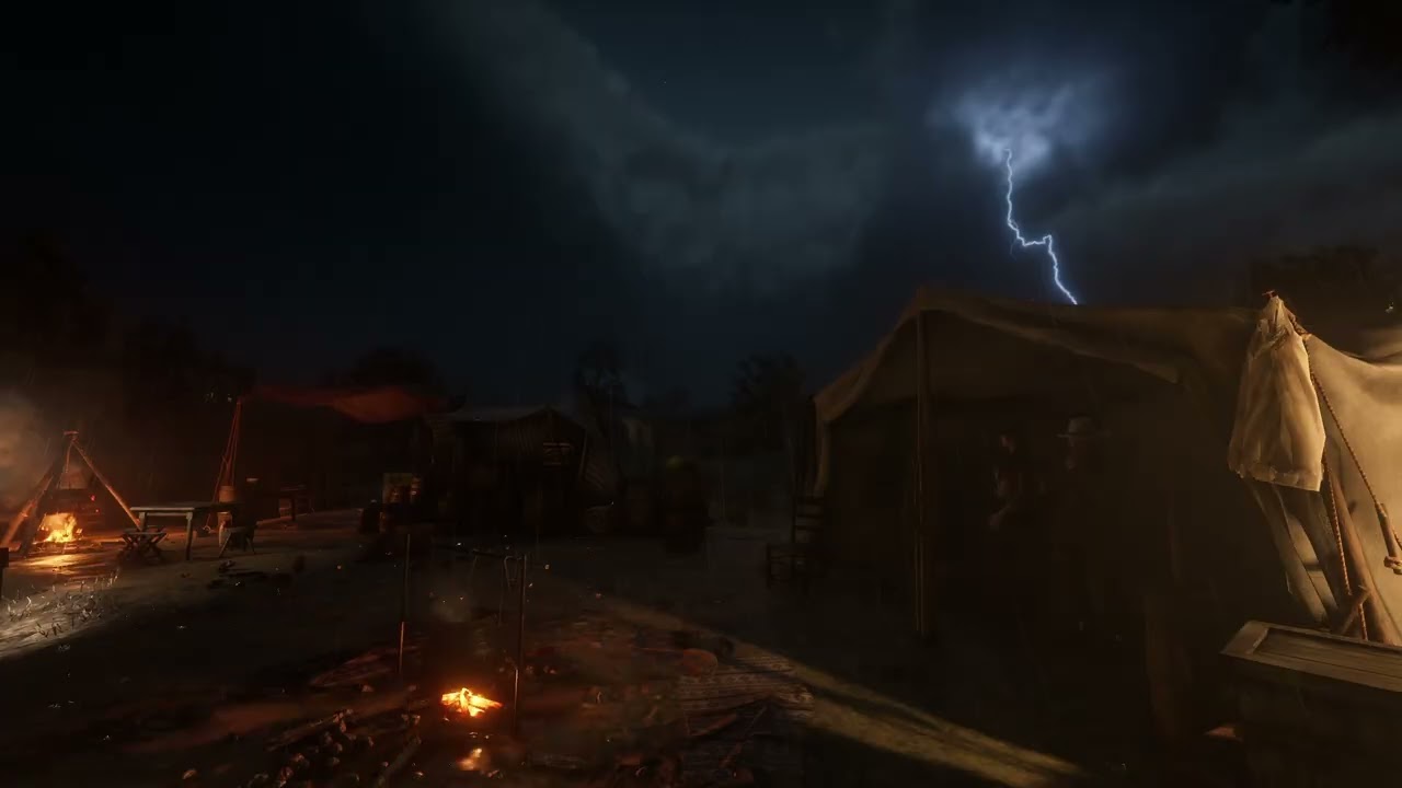 Deep Sleep in a Forest Tent | Heavy Rain & Rolling Thunder All Night