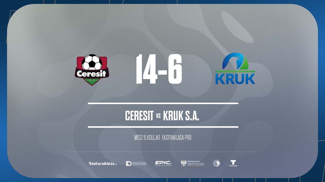 Skrót | CERESIT - KRUK S.A. 14:6 | PRO LIGA, Sezon Zima 2026 - 12.02.2026