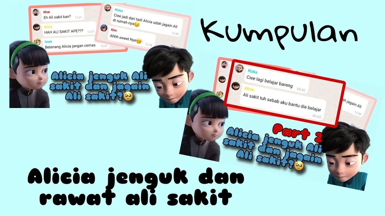 Kumpulan video Alicia rawat dan jenguk Ali sakit🤭 // Ejen Ali dubbing