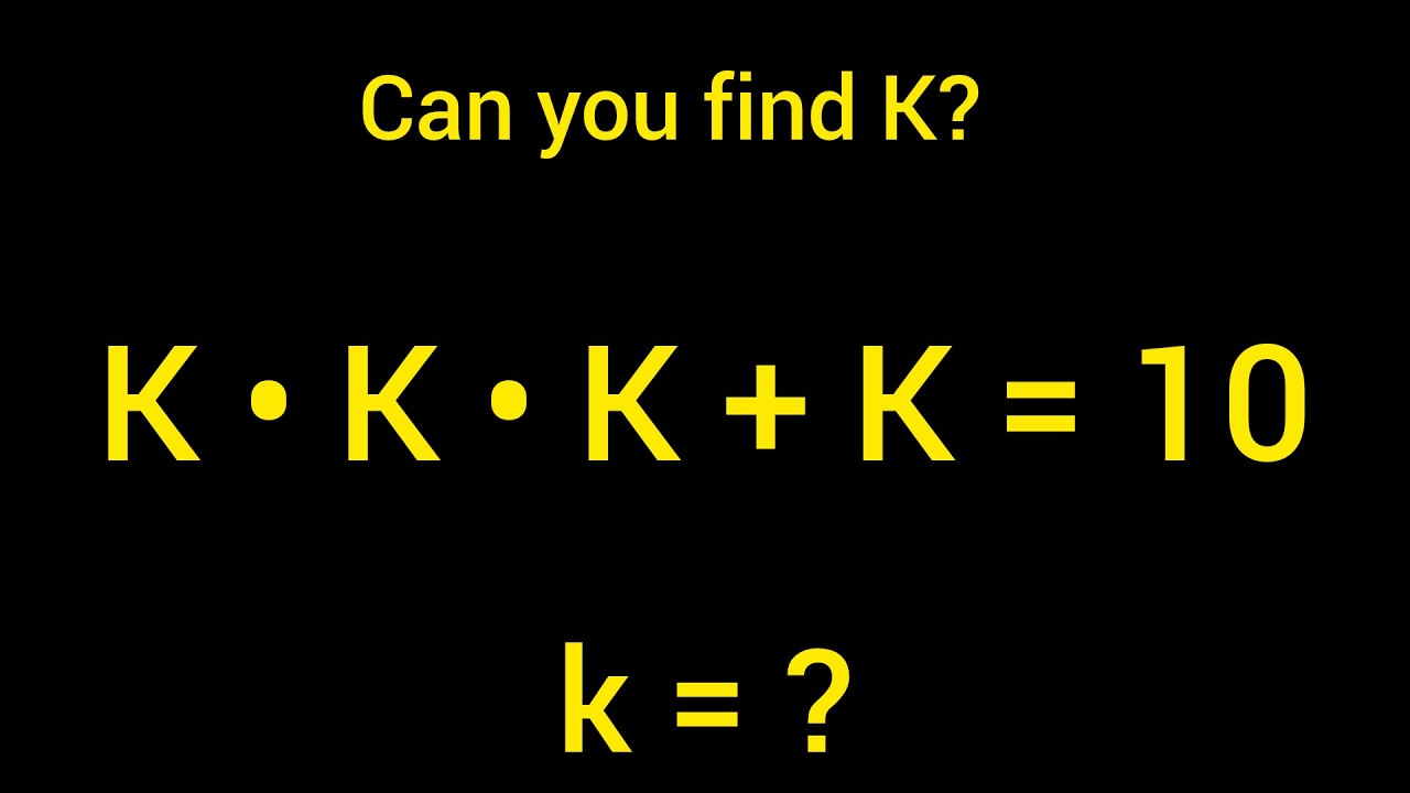Only 1% Can Solve This Math Puzzle | Find the Value of K”
